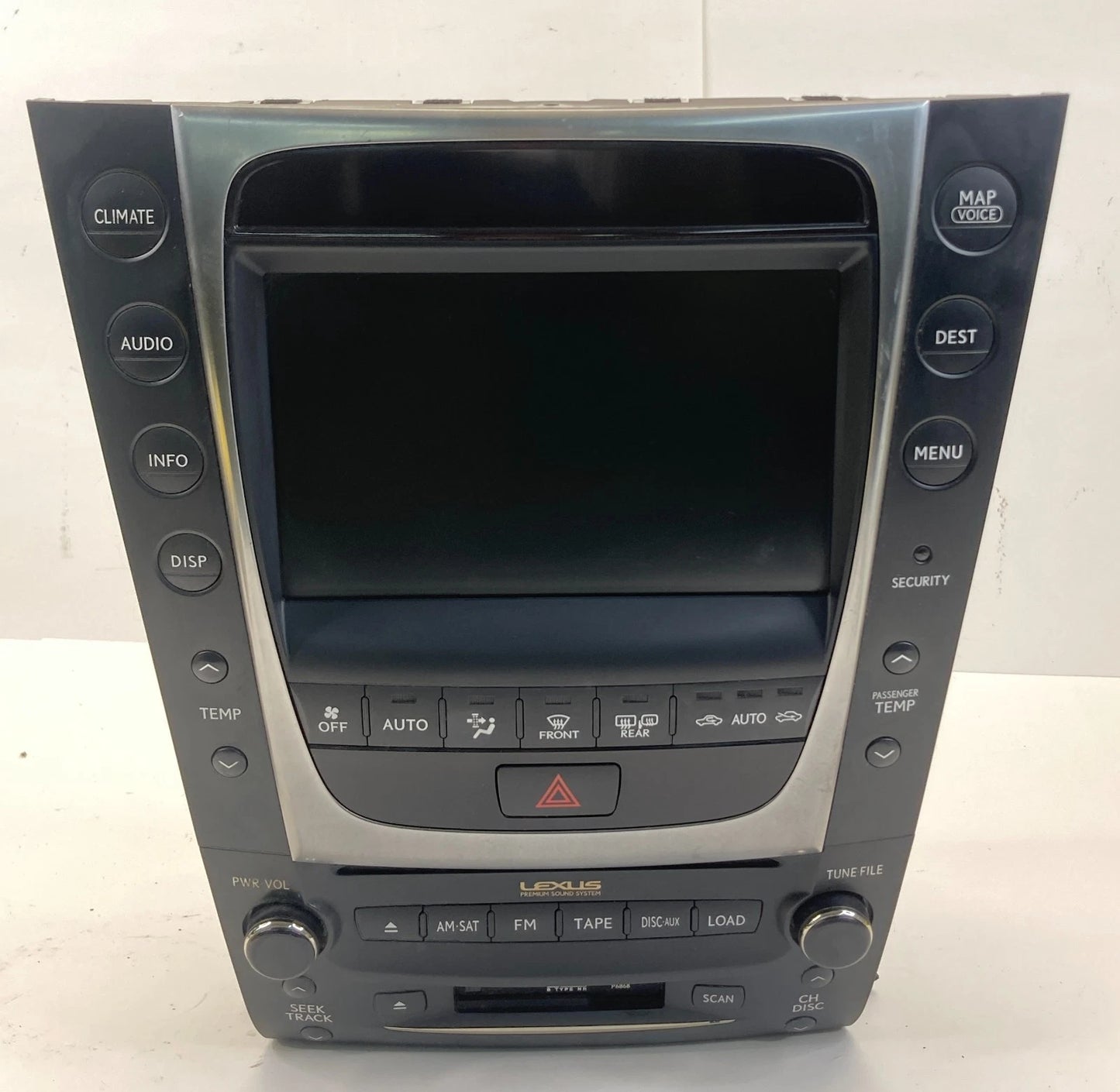 2008 2009 LEXUS GS300 RADIO AM/FM NAVIGATION DISPLAY SCREEN HVAC CLIMATE CONTROL