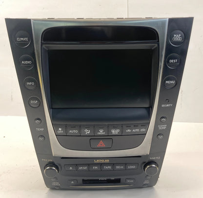 2008 2009 LEXUS GS300 RADIO AM/FM NAVIGATION DISPLAY SCREEN HVAC CLIMATE CONTROL