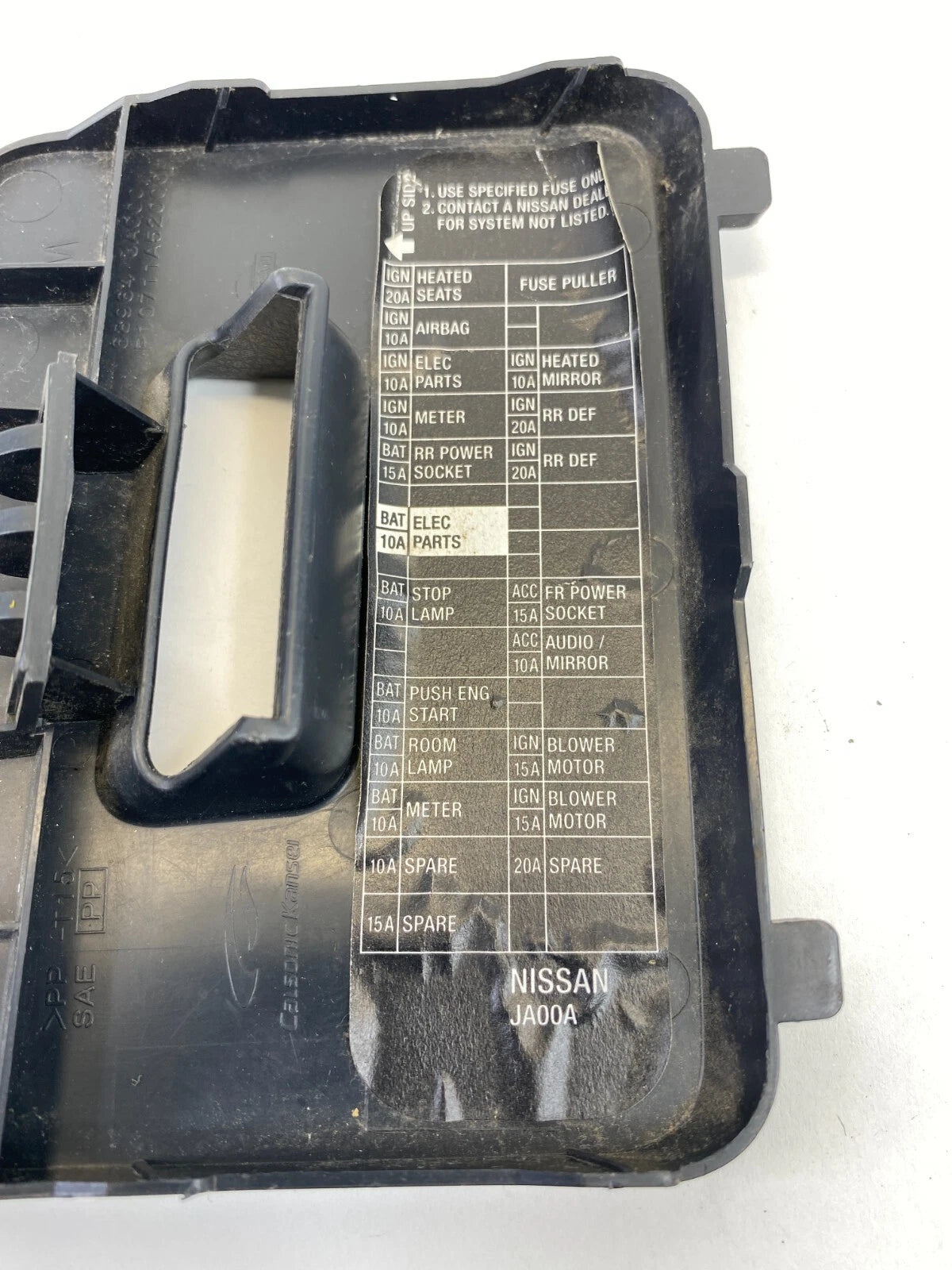 2007-2012 NISSAN ALTIMA INNER DASH FUSE RELAY BOX COVER TRIM LID 68964-JA000 OEM