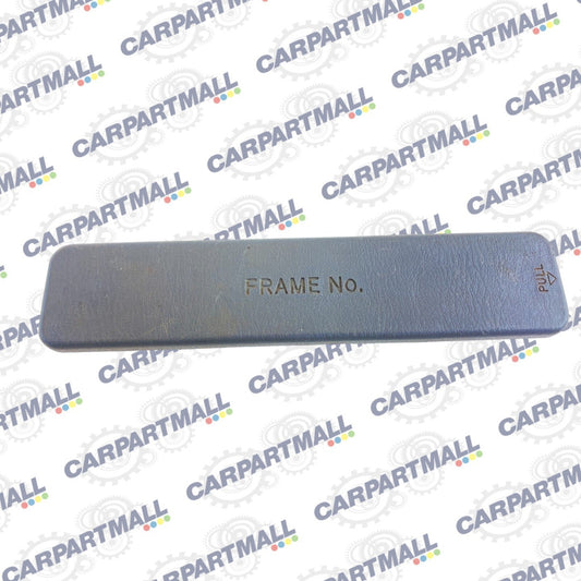 200-2005 Toyota RAV4 Floor Frame Number Access Trim Caution Plate Cover OEM