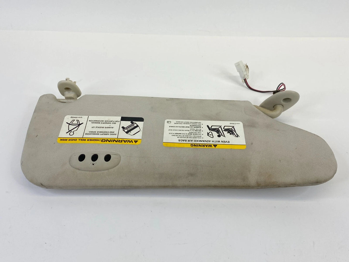 07-11 DODGE NITRO ROOF LEFT DRIVER SIDE SUN VISOR SHADE W/ LIGHT HOMELINK OEM