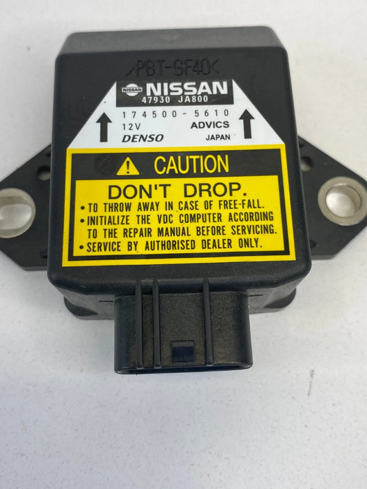 2007-2011 NISSAN ALTIMA 2.5L SUSPENSION YAW RATE SENSOR MODUEL 47930-JA800 OEM