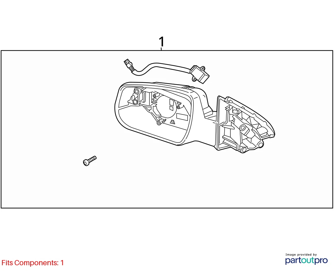 2013-2015 CHEVY MALIBU FRONT LEFT SIDE VIEW POWER DOOR MIRROR ASSY 22860544 OEM