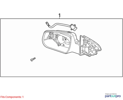 2013-2015 CHEVY MALIBU FRONT LEFT SIDE VIEW POWER DOOR MIRROR ASSY 22860544 OEM