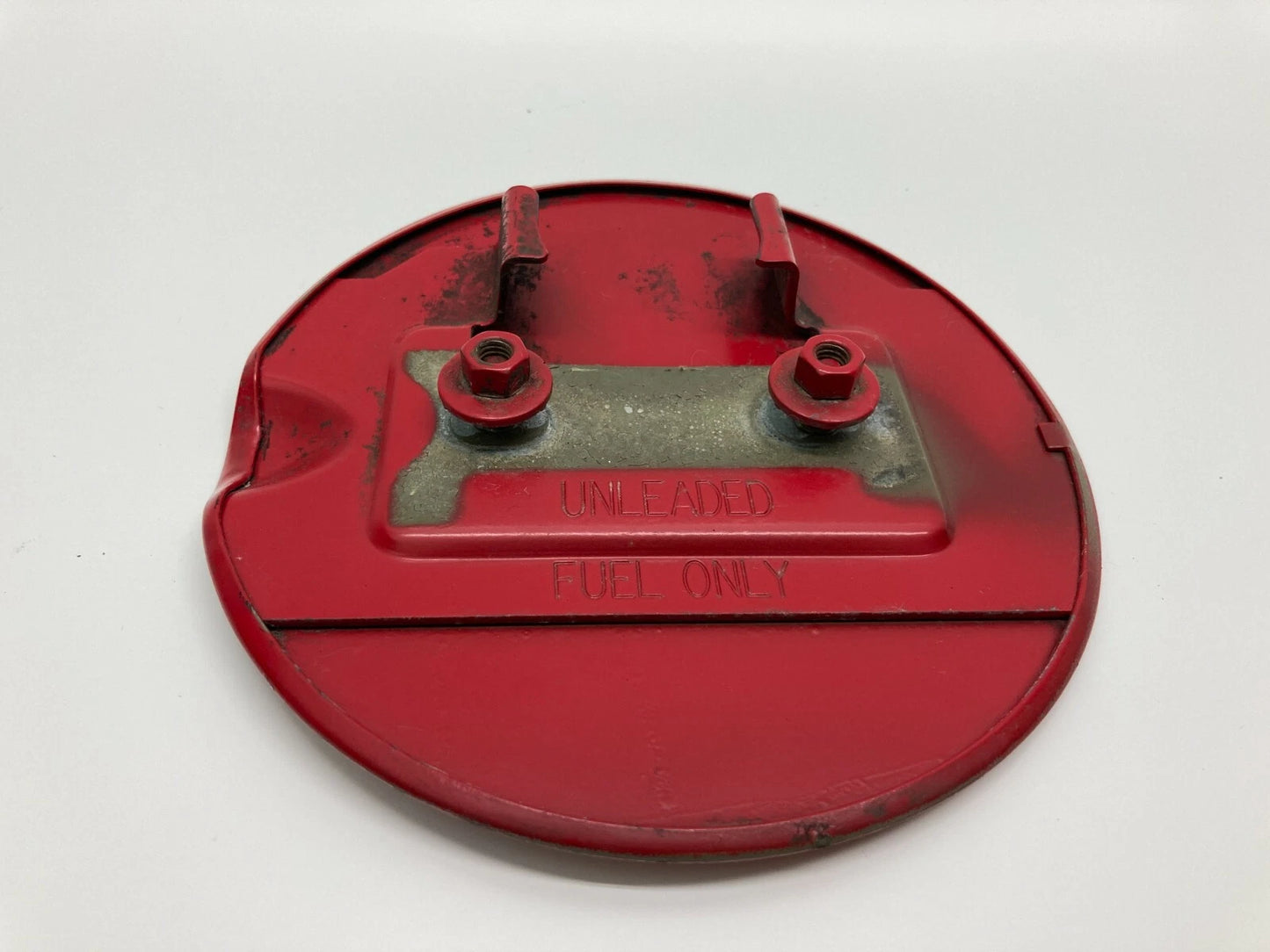 90-97 OLDSMOBILE CUTLASS SUPREME COUPE FUEL FILLER LID DOOR GAS COVER RED OEM