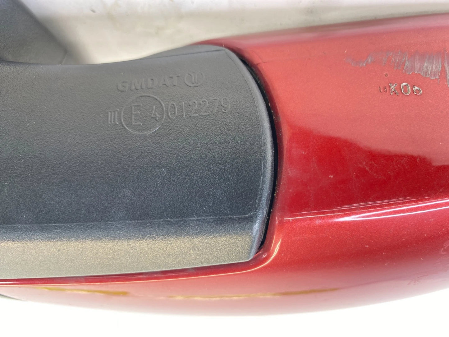 2007-2011 CHEVROLET AVEO5 RIGHT SIDE VIEW POWER DOOR MIRROR RED E4012279 OEM