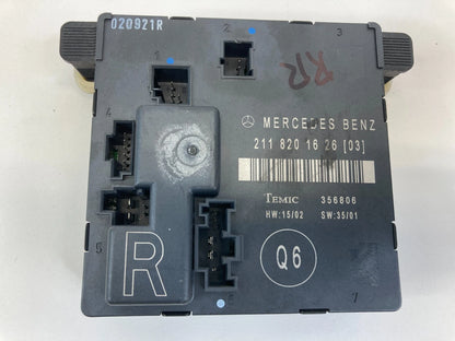 2003-2009 MERCEDES-BENZ E320 E 320 REAR RIGHT DOOR CONTROL MODULE 2118201626 OEM
