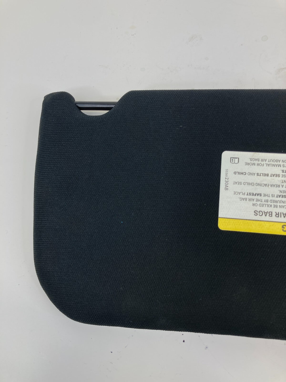 2011-2014 Dodge Avenger Left Driver Side Sunvisor Sun Visor Black Cloth OEM