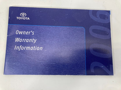 2006 Toyota Sienna Owners Warranty Information Manual Book Guide Set OEM