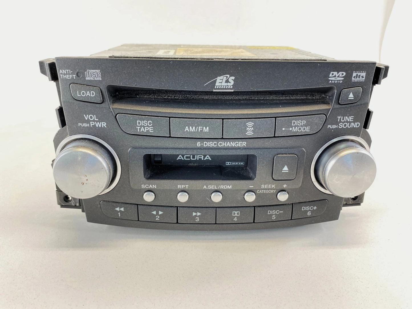2005 2006 ACURA TL RADIO 6 DISC CD DVD CHANGER CASSETTE 39100-SEP-A010 OEM