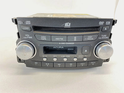 2005 2006 ACURA TL RADIO 6 DISC CD DVD CHANGER CASSETTE 39100-SEP-A010 OEM