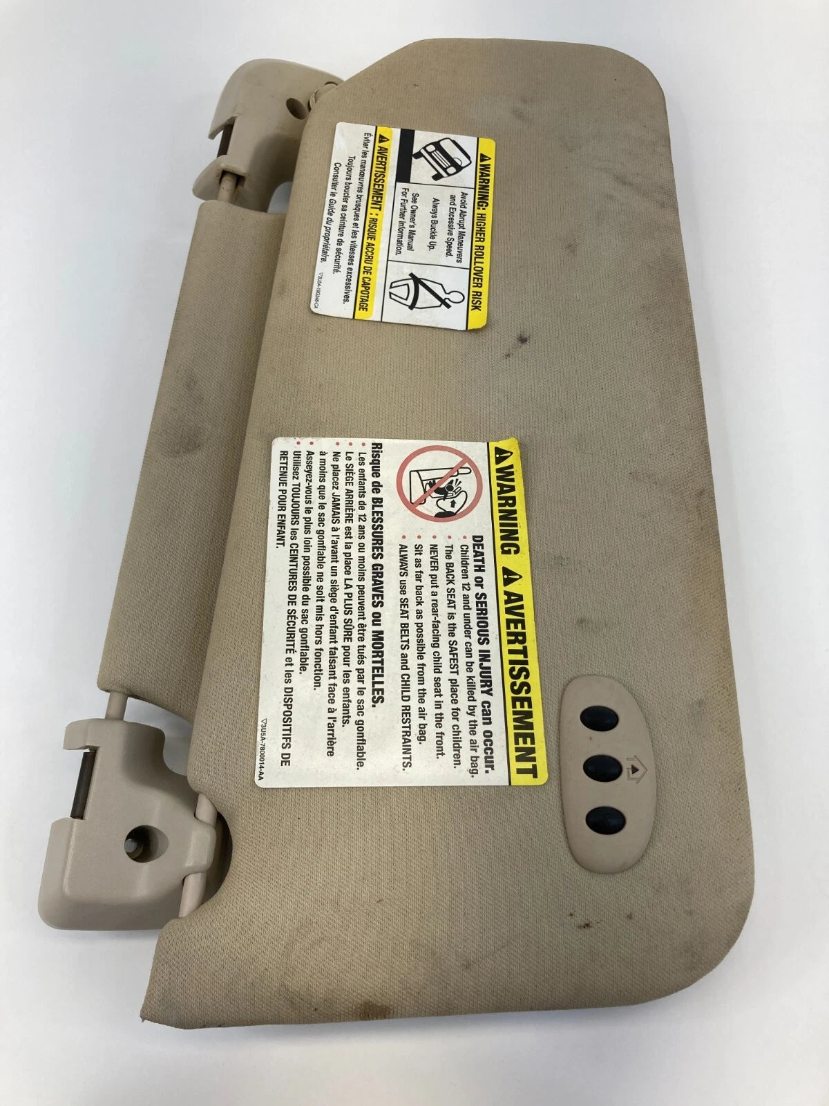 2003-2006 LINCOLN NAVIGATOR LEFT DRIVER SUN VISOR HOMELINK LIGHTED OEM