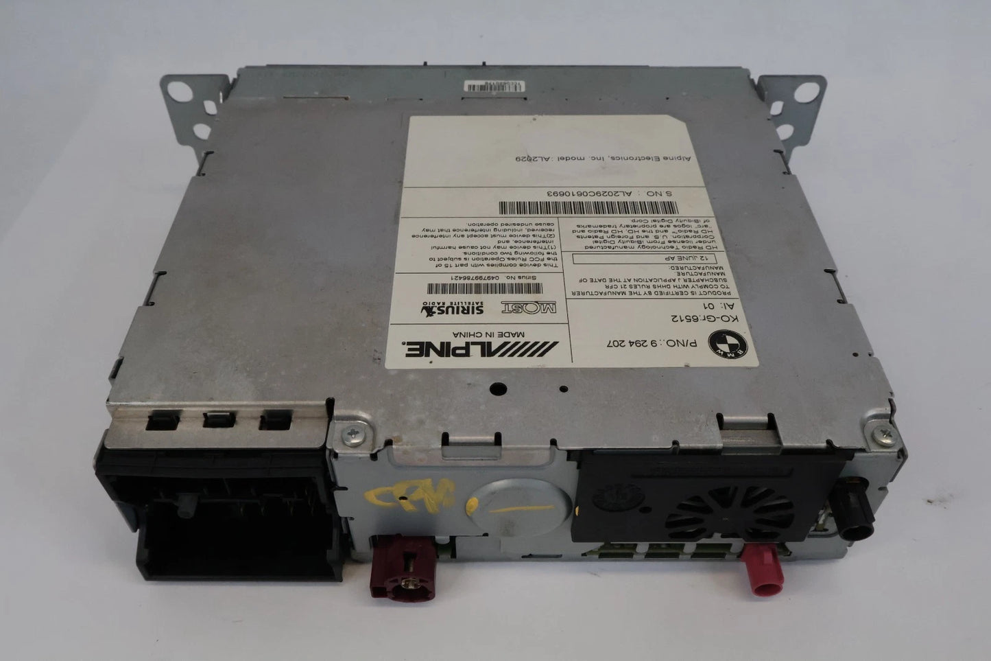 2011-2016 BWM 528I AM/FM RADIO SATELLITE RECEIVER CD PLAYER SIRIUS 9-294-207 OEM