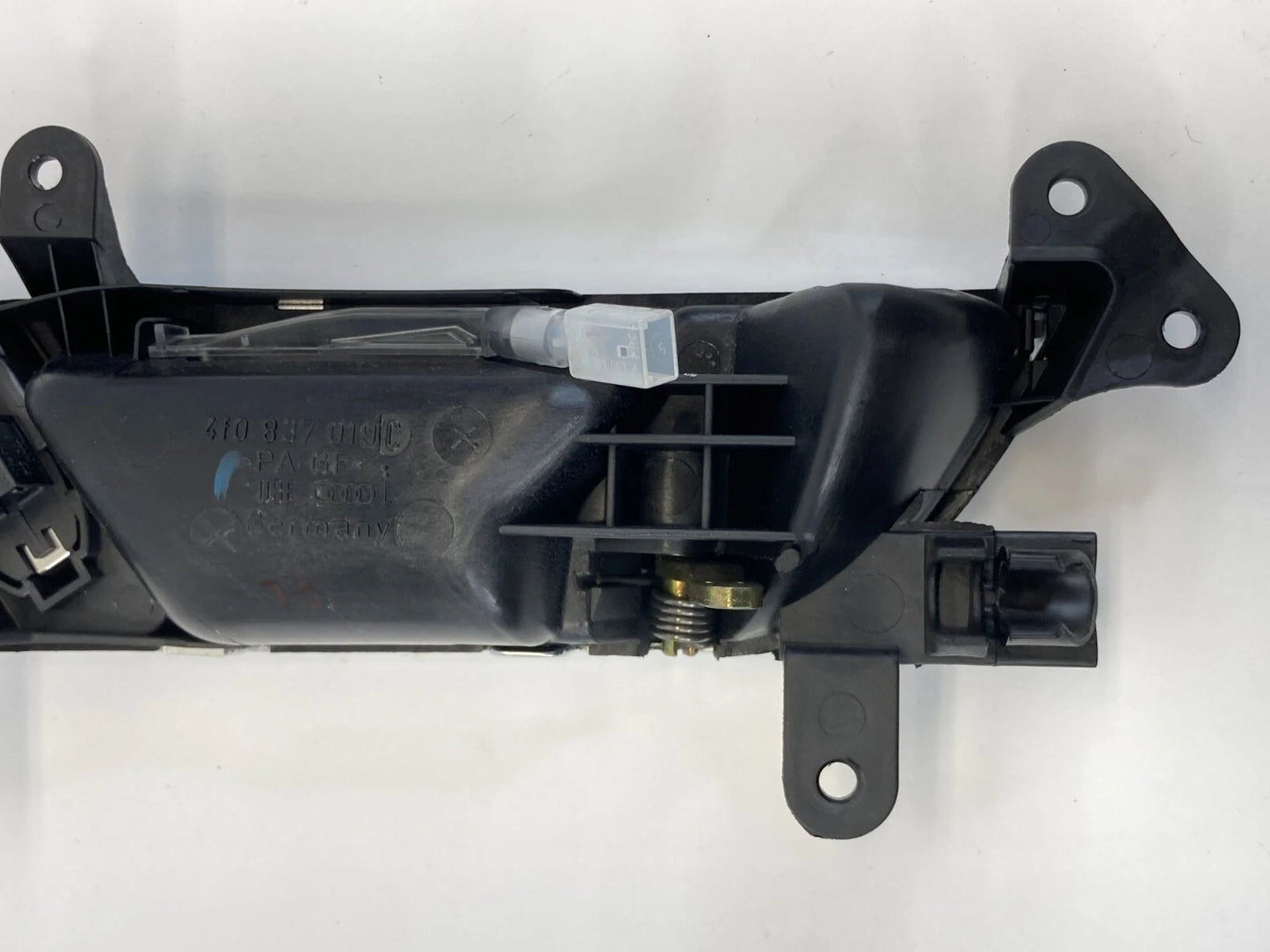 06-11 AUDI A6 FRONT LEFT DRIVER SIDE INNER DOOR HANDLE W/TWEETER 4F0-837-019-C