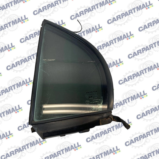 1996-2000 HONDA CIVIC LX REAR LEFT DOOR QUARTER WINDOW GLASS W/ WEATHERSTRIP OEM