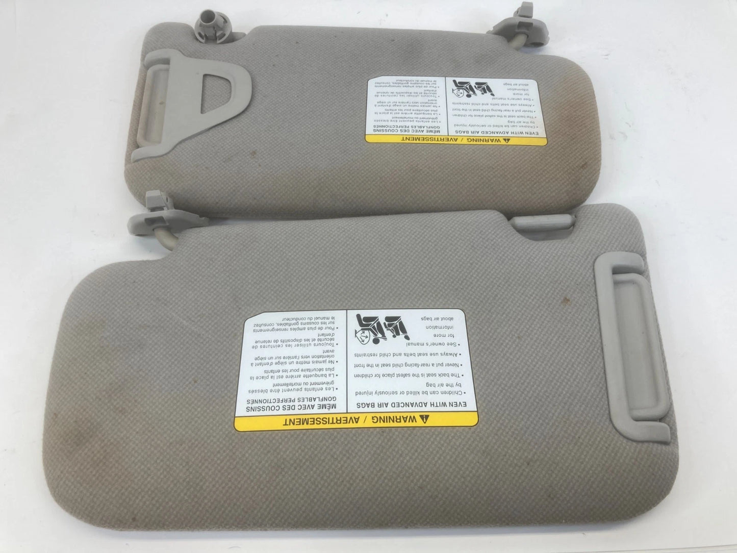 2013-2017 NISSAN SENTRA DRIVER & PASSENGER SUNVISOR PAIR LH RH W/O SUNROOF OEM