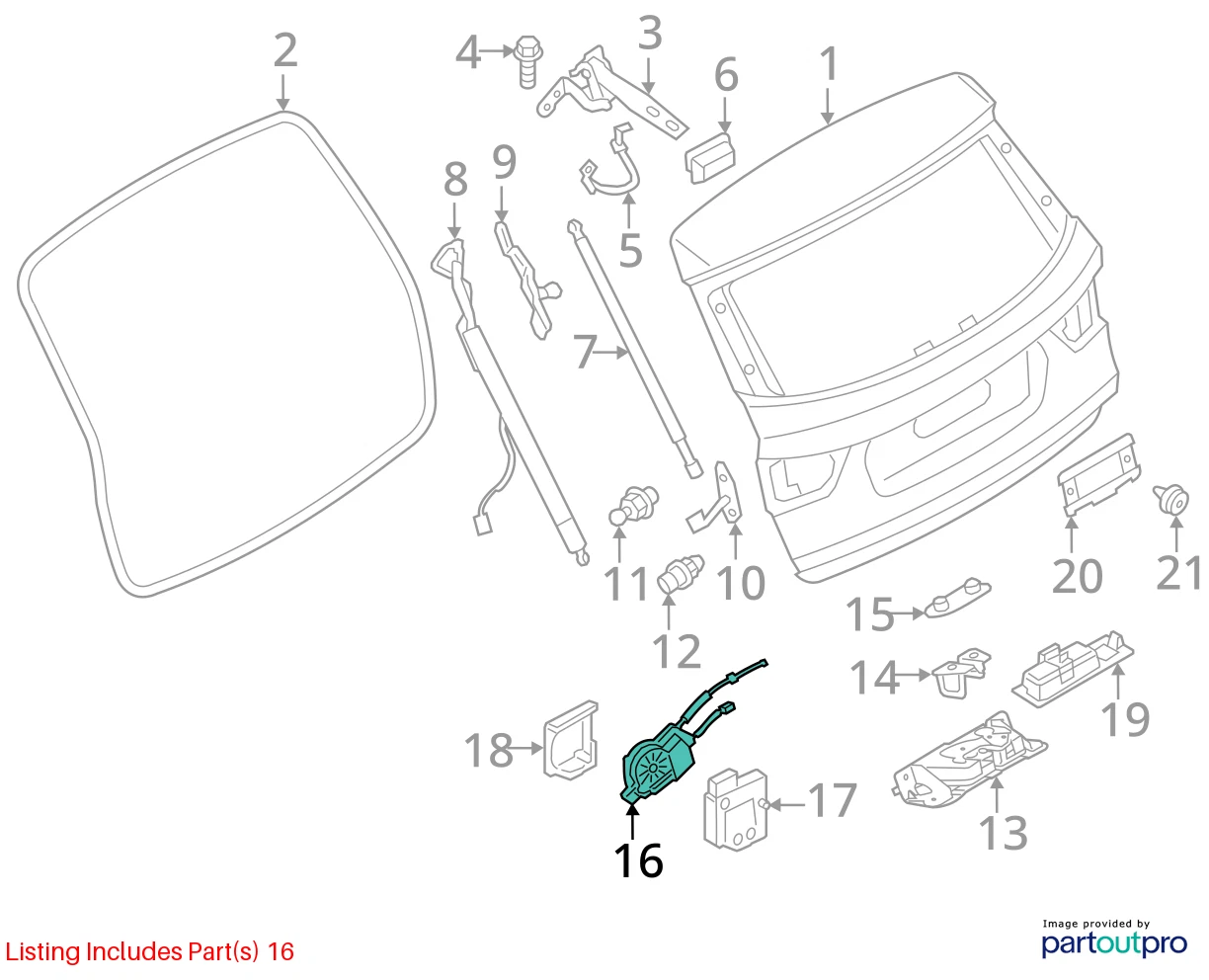 2011-2017 BMW X3 REAR TRUNK LID LATCH LOCK ACTUATOR MOTOR UNIT 51247249578 OEM