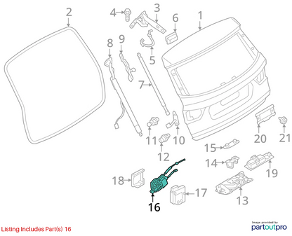 2011-2017 BMW X3 REAR TRUNK LID LATCH LOCK ACTUATOR MOTOR UNIT 51247249578 OEM