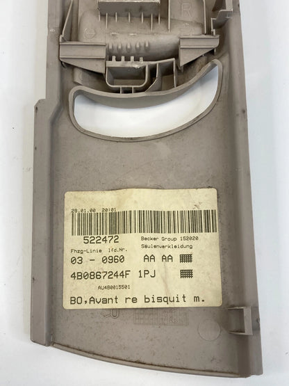 00 01 AUDI A6 QUATTRO FRONT RIGHT UPPER B PILLAR CENTER COVER TRIM 4B0867244F