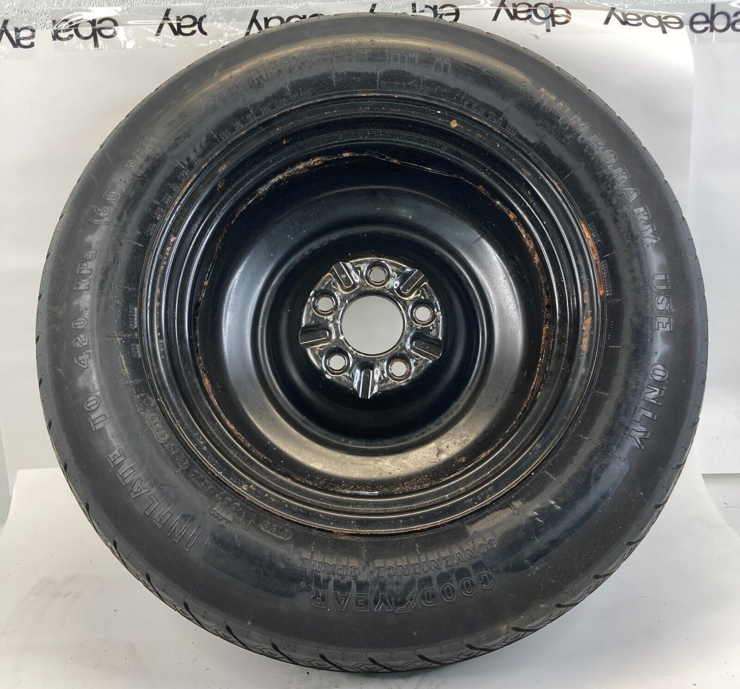 08-13 Dodge Avenger Spare Tire Rim Wheel Compact Donut T155/90/D16 100M