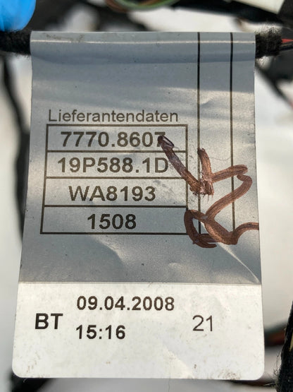 2007 2008 BMW 328I FRONT RIGHT PASSENGER SIDE DOOR WIRE HARNESS CABLE 693659207