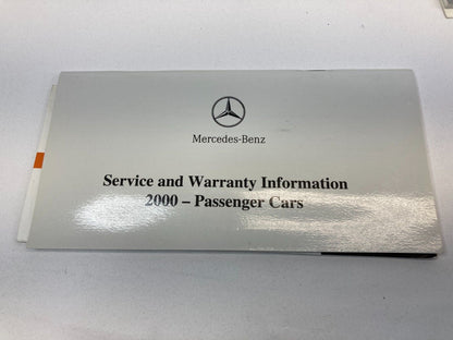 2000 Mercedes-Benz E-Class Owners Manual Consumer Info Warranty Book w/ Case OEM