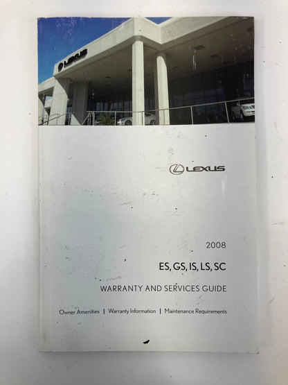 2008 LEXUS IS250 BASE 2.5L V6 OWNER'S OWNERS MANUAL GUIDE BOOK W/ CASE OEM