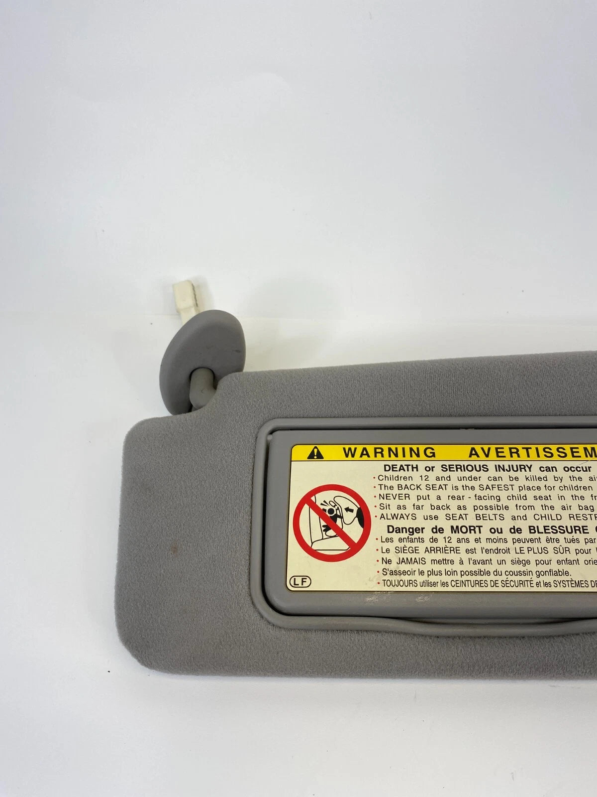 2002 2003 LEXUS ES300 DRIVER LEFT SUNVISOR SUN VISOR SHADE LH CLOTH GRAY OEM