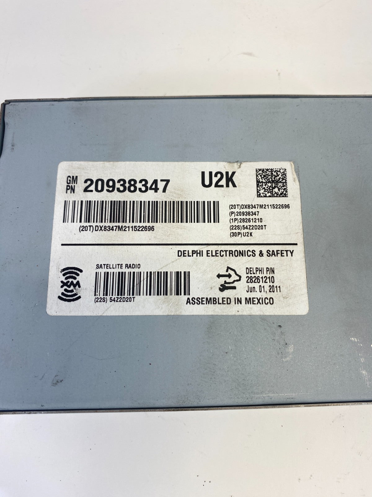 2008-2016 Buick Enclave Satellite Radio Receiver Control Module 20938347 OEM