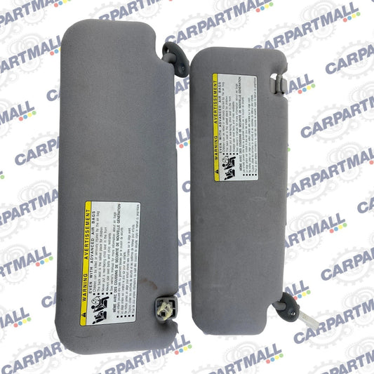 2004-2009 TOYOTA PRIUS DRIVER PASSENGER RH LH SUN VISOR PAIR GRAY MIRROR OEM