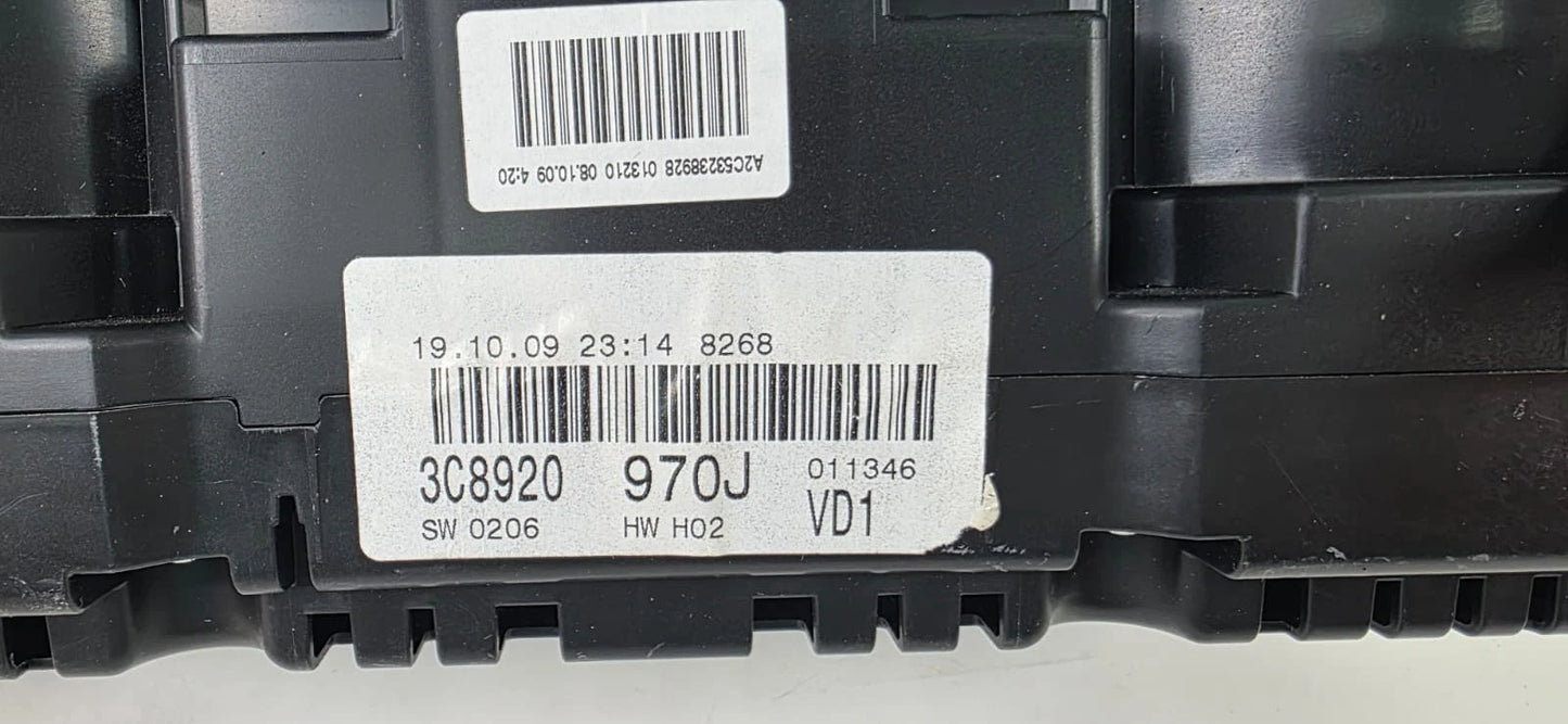 2009 2010 VOLKSWAGEN VW CC CLUSTER SPEEDOMETER GAUGES 3C8-920-970-J 156K