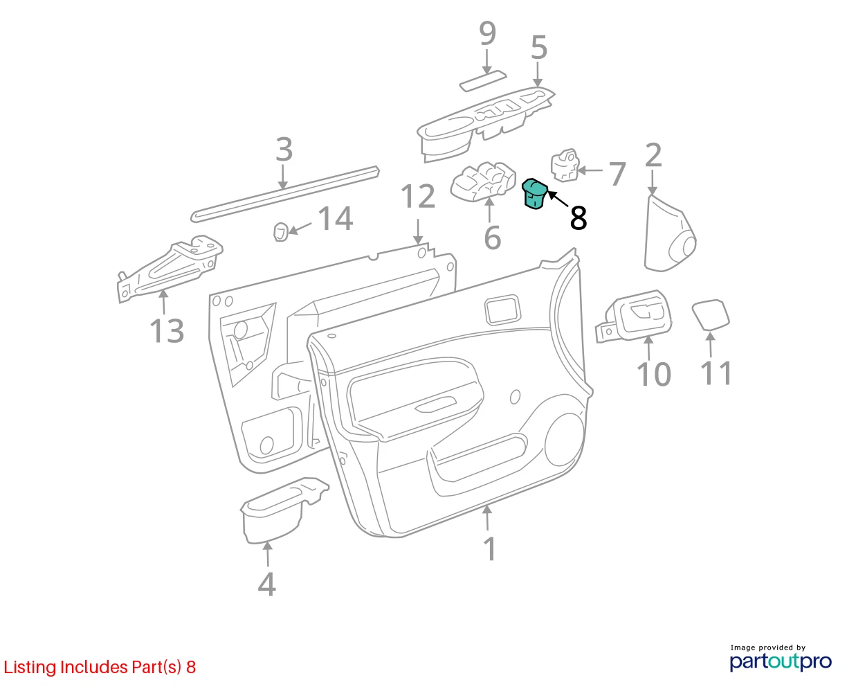 2005-2010 CHEVROLET COBALT FRONT LEFT SIDE DOOR LOCK CONTROL SWITCH 15777136