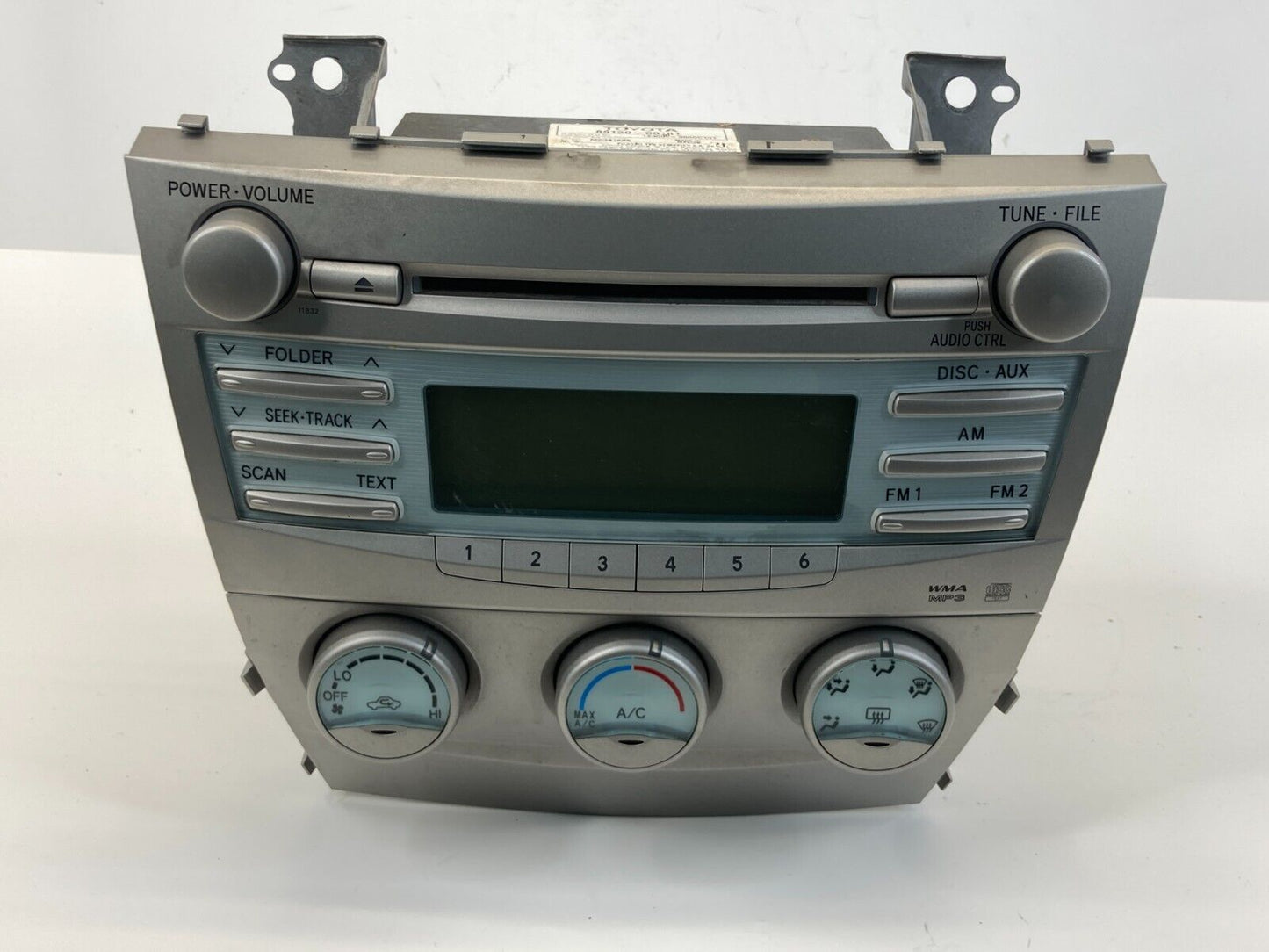 07-09 Toyota Camry Radio AM/FM CD Player Receiver AC Climate Control 86120-06181