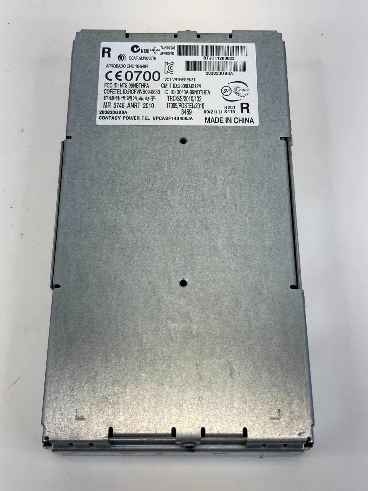 11-13 Nissan Rogue 2.5L Mobile Phone Communication Control Module 283833UB0A OEM