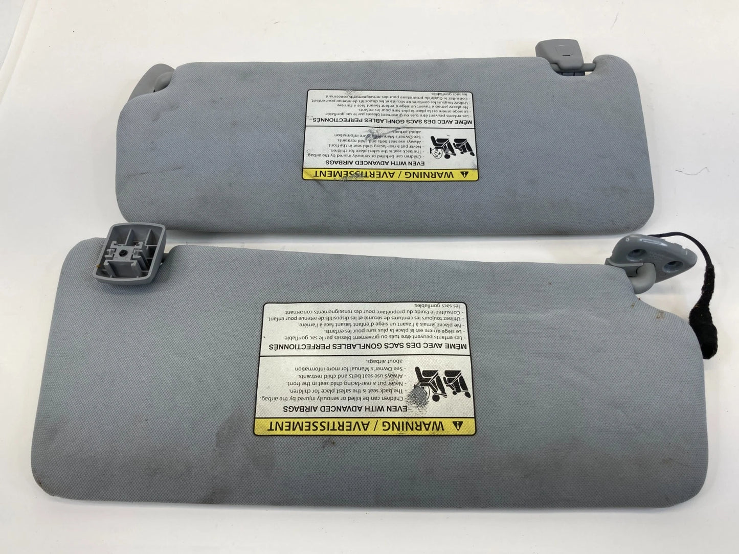 2009-2015 JAGUAR XF SUN VISOR PAIR SET DRIVER PASSENGER SUNROOF VERSION OEM