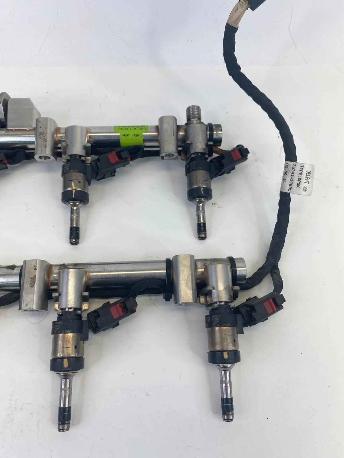 2015 2016 2017 2018 KIA SEDONA 3.3L V6 FUEL INJECTOR SET W/ RAIL 35310-3C560 OEM