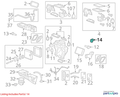 2007-2016 GMC ACADIA HEATING AND AIR CONDITIONING INTERIOR TEMPERATURE SENSOR