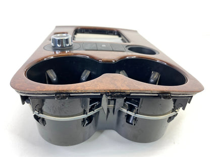 11-14 VW TOUAREG CENTER CONSOLE SHIFT PLATE TRIM W/ TRACTION SWITCH & CUP HOLDER