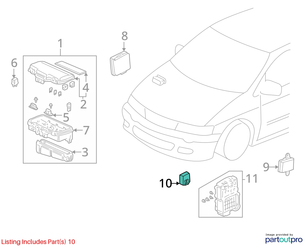 01 02 03 04 HONDA ODYSSEY THEFT LOCKING KEYLESS CONTROL MODULE 38380-S0X-A02 OEM