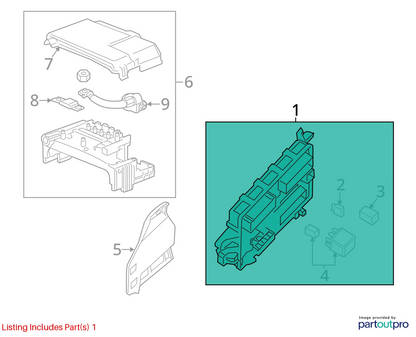 2014-2019 CADILLAC ATS CTS REAR BODY MULTIFUNCTIONAL JUNCTION FUSE BOX 23134073