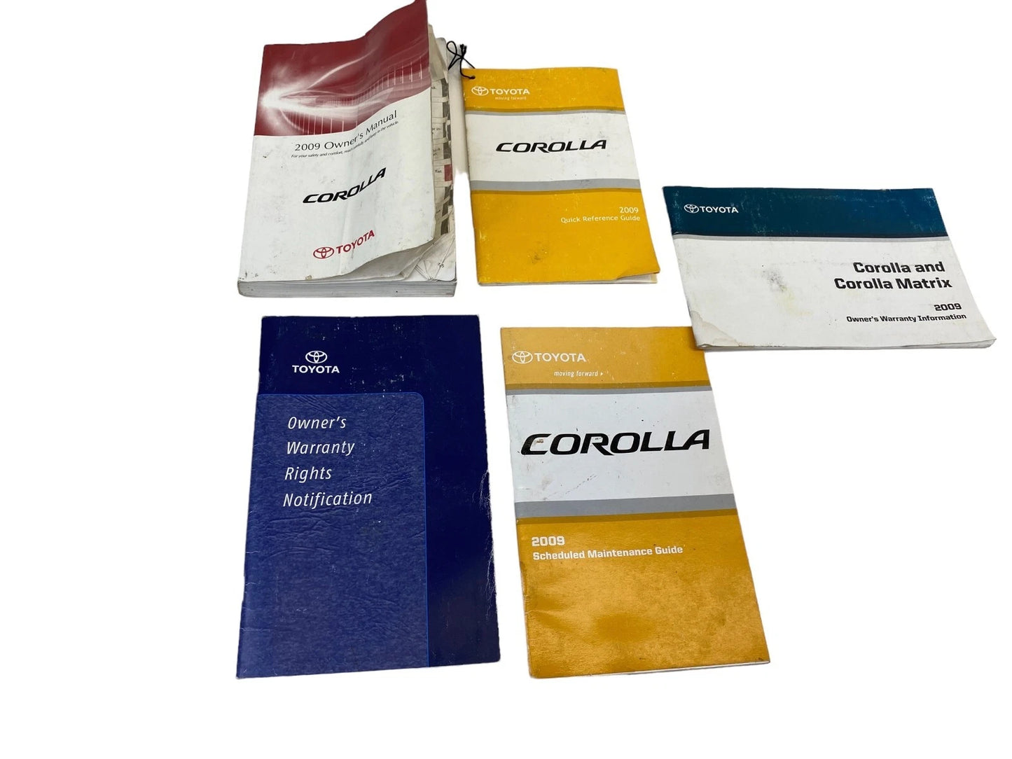 2009 TOYOTA COROLLA OWNERS MANUAL WARRANTY INFORMATION REFERENCE GUIDE SET OEM