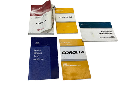2009 TOYOTA COROLLA OWNERS MANUAL WARRANTY INFORMATION REFERENCE GUIDE SET OEM
