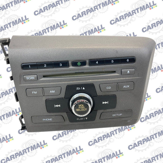 2012 Honda Civic Sedan Radio AM/FM Receiver CD Disc Player 39100-TR2-A213-M1