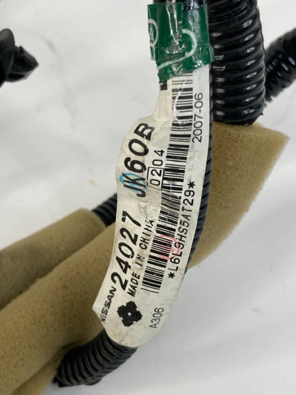 2007 2008 INFINITI G35 REAR TRUNK LID WIRE WIRING HARNESS 24027-JK60B OEM
