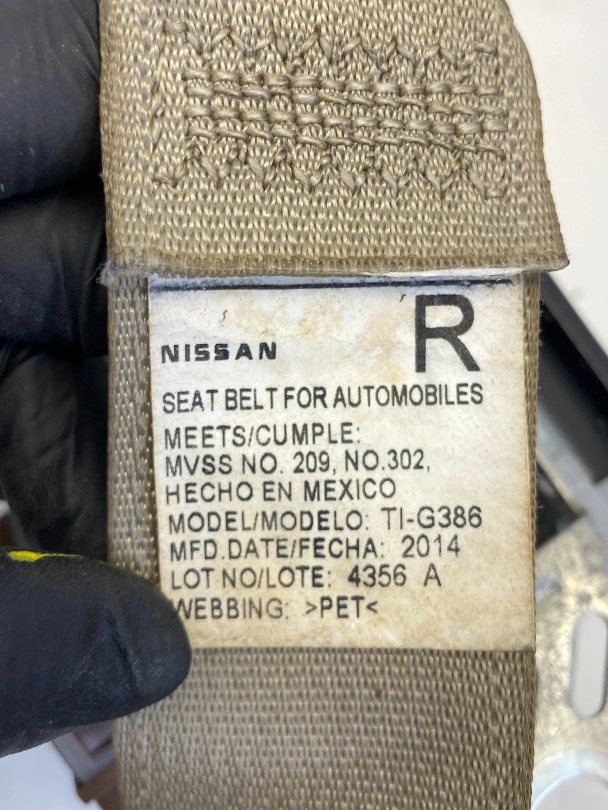 2015-2020 NISSAN PATHFINDER FR RH PASSENGER SEAT BELT RETRACTOR OEM 76985-3JS0A