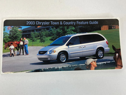 2003 CHRYSLER TOWN & COUNTRY OWNER'S MANUAL GUIDE WARRANTY INFORMATION W/ CASE