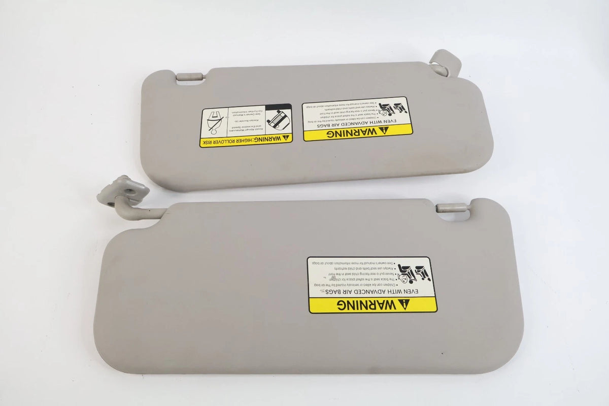 2010-2013 KIA SOUL WITHOUT SUNROOF RIGHT & LEFT SUNVISOR SUN VISOR SET GREY OEM