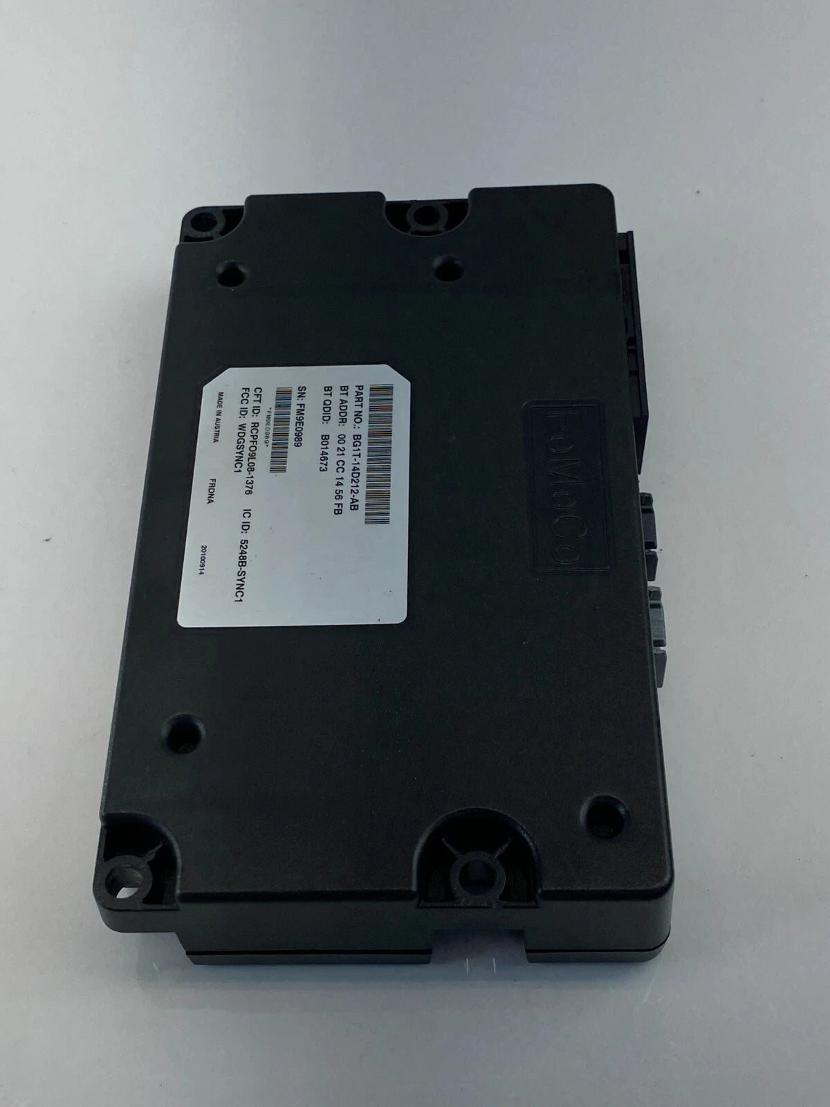2008-2011 FORD FOCUS SYNC COMMUNICATION CONTROL MODULE COMPUTER UNIT BG1T-14D212
