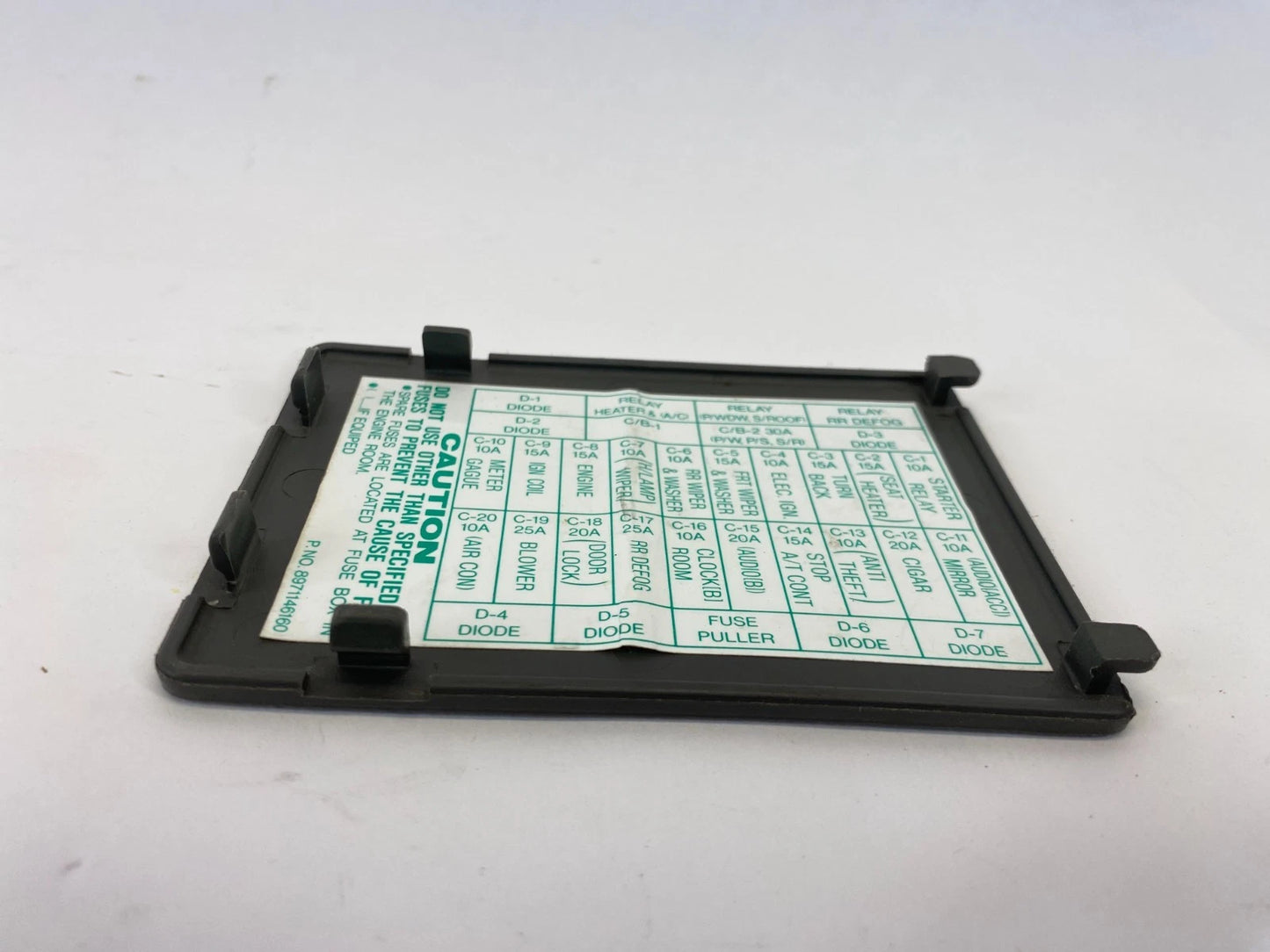 1998-2002 ISUZU TROOPER INTERIOR CABIN FUSE BOX COVER LID DOOR PANEL BLACK OEM