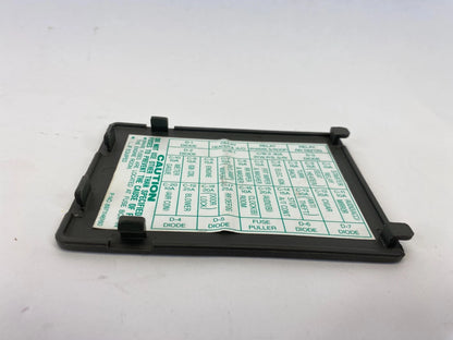 1998-2002 ISUZU TROOPER INTERIOR CABIN FUSE BOX COVER LID DOOR PANEL BLACK OEM